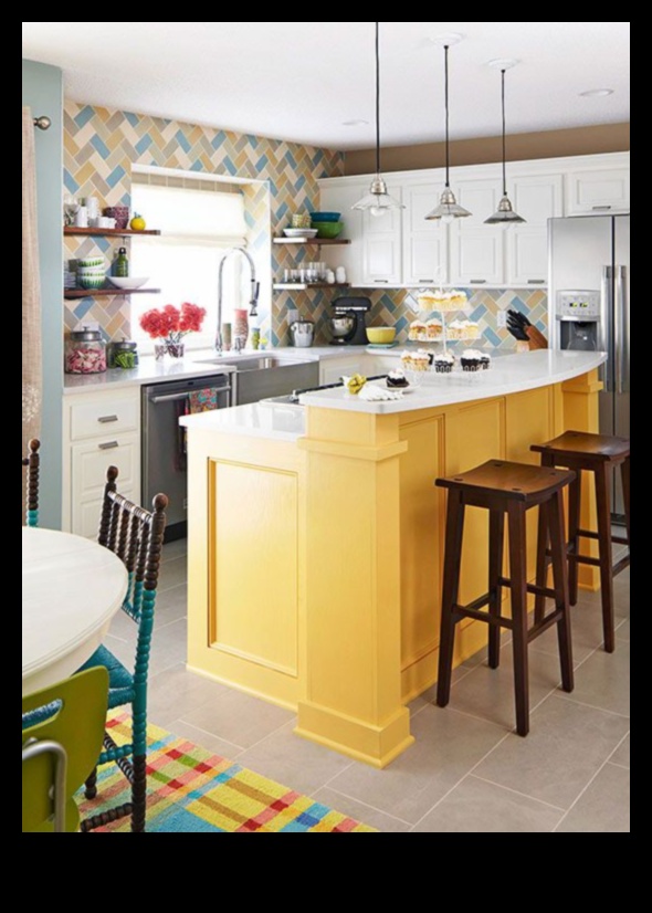 Εκλεκτική διακόσμηση κουζίνας για παιχνιδιάρικη ατμόσφαιρα