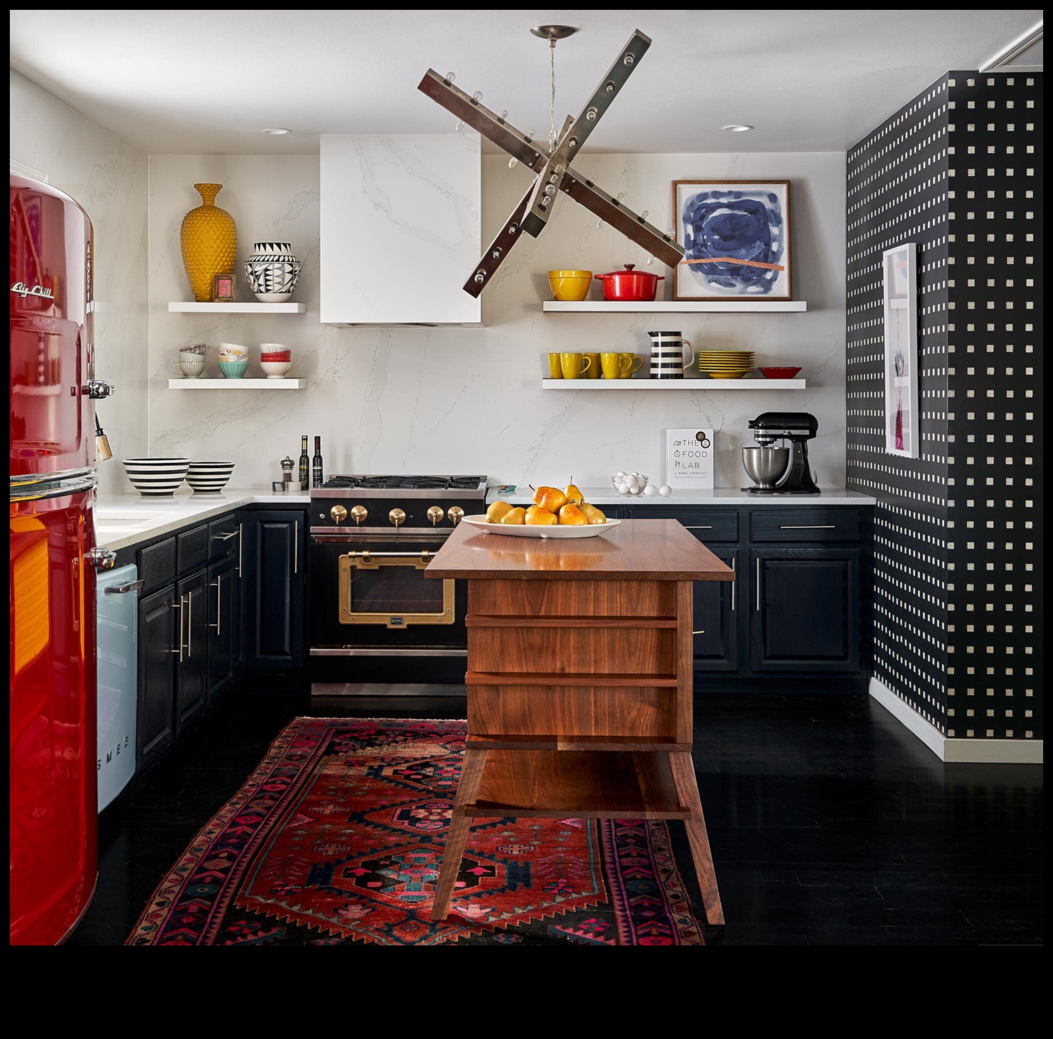 Εκλεκτική διακόσμηση κουζίνας για παιχνιδιάρικη ατμόσφαιρα