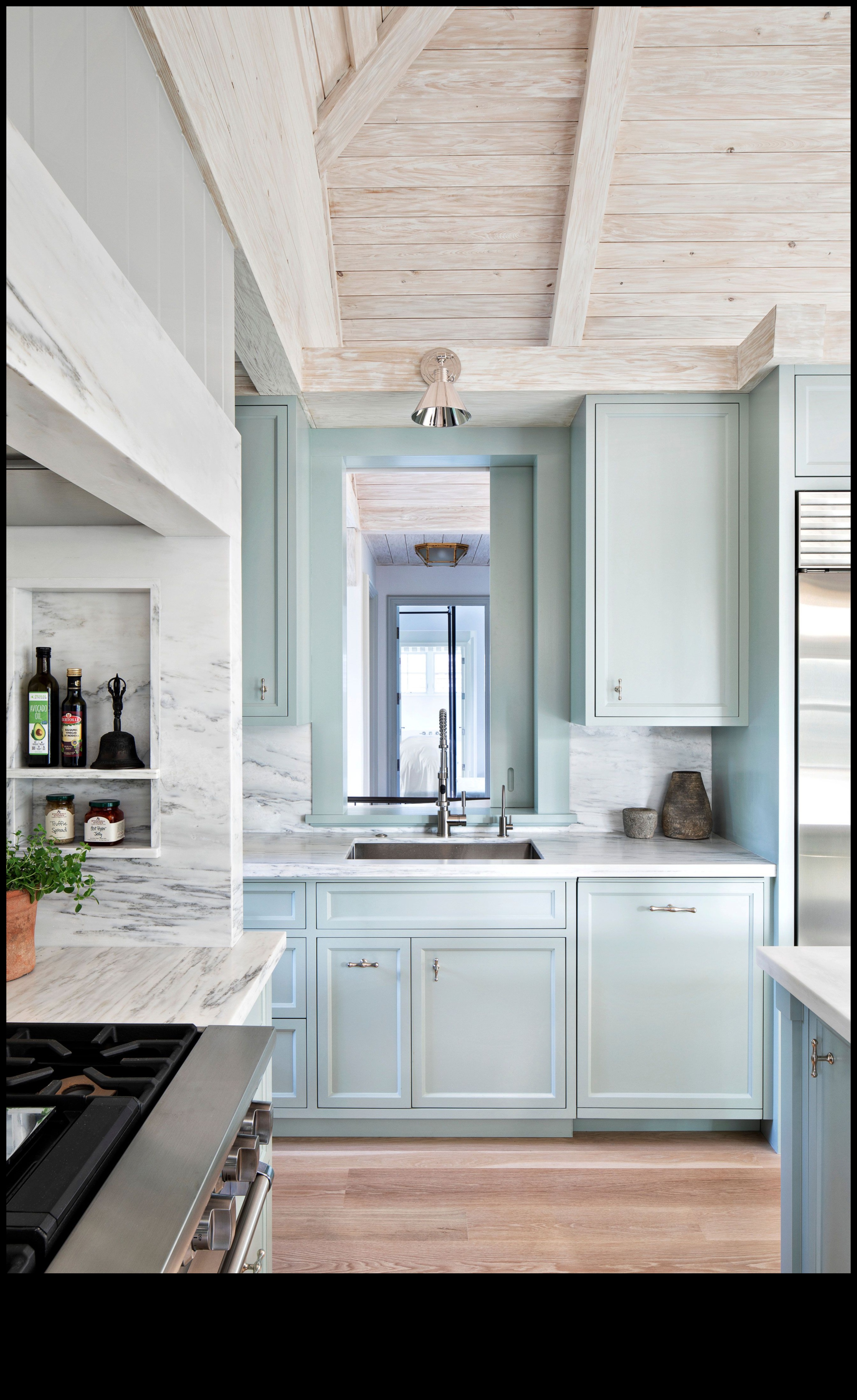 Διακόσμηση παραθαλάσσιας κουζίνας για παραθαλάσσια αίσθηση