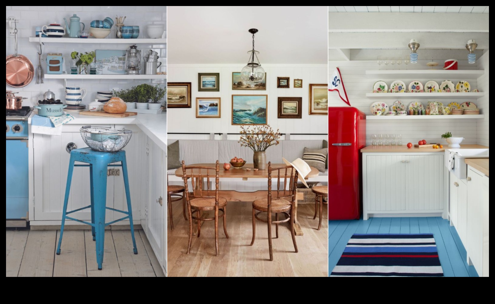 Διακόσμηση παραθαλάσσιας κουζίνας για παραθαλάσσια αίσθηση